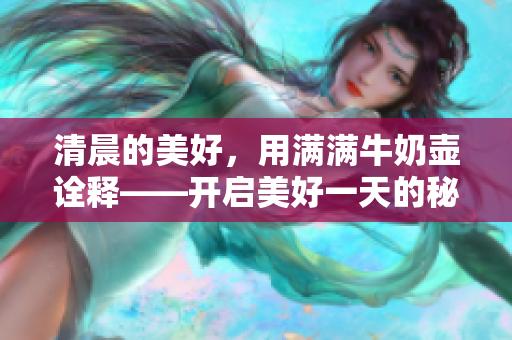 清晨的美好，用滿滿牛奶壺詮釋——開啟美好一天的秘訣